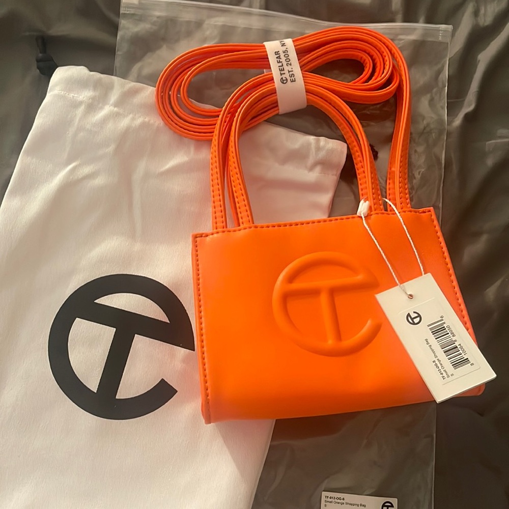 Brand new small orange Telfar